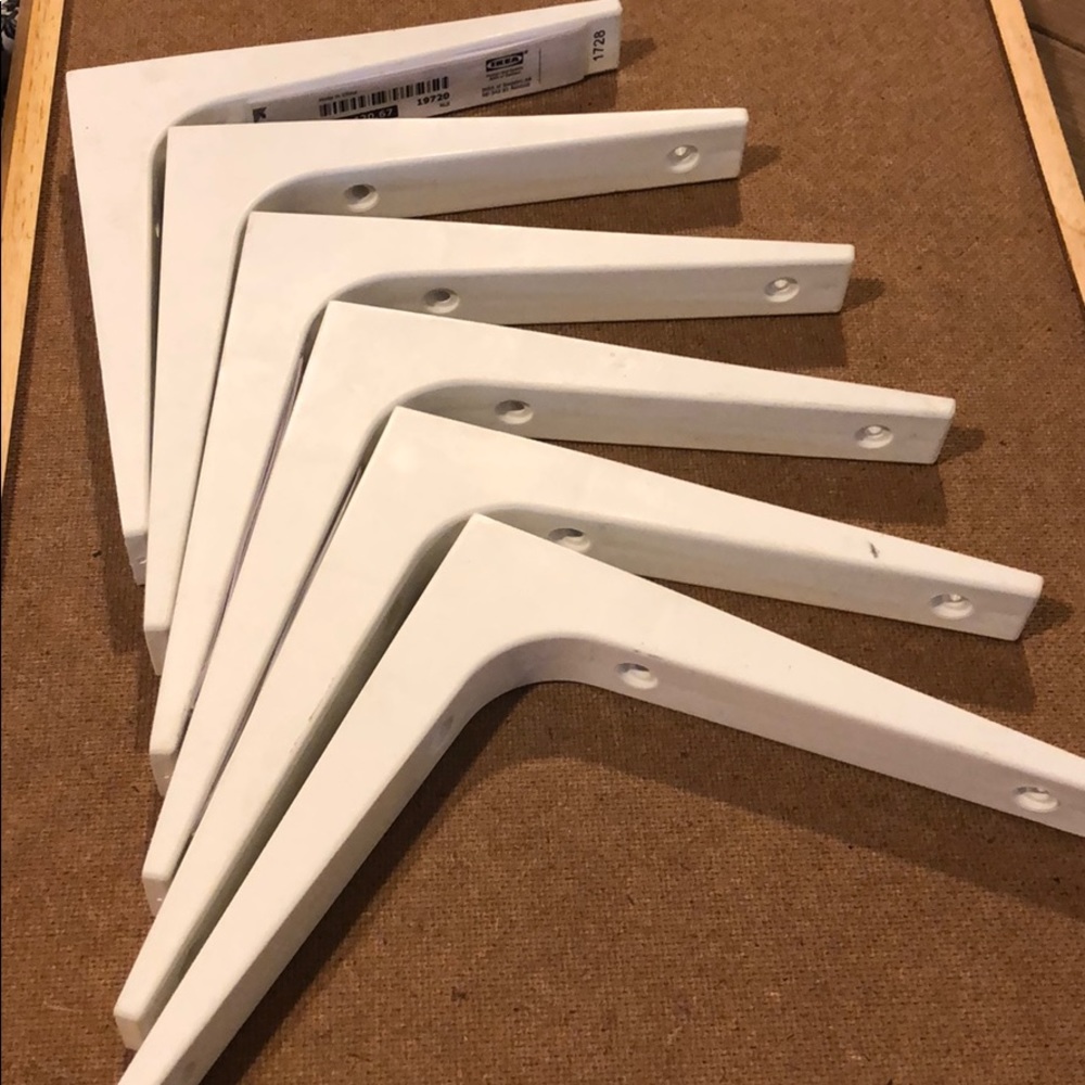 6 IKEA Shelf Brackets